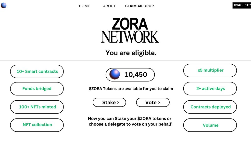 Zora Airdrop Eligibility